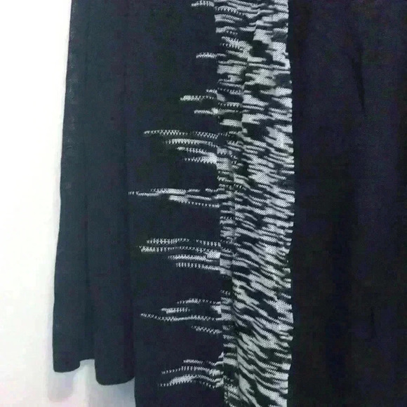 Chicos travelers xl black white dressy casual jacket cotton rayon blend size 2 - Picture 3 of 8